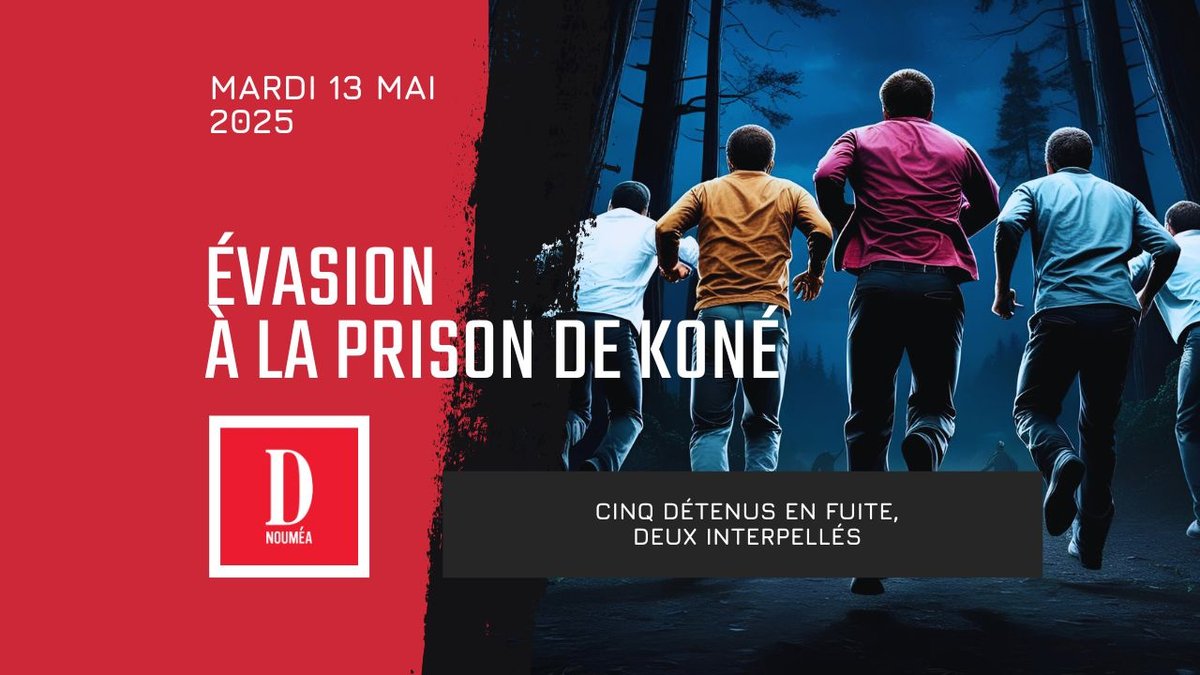 Évasion à la prison de Koné : cinq détenus en fuite, deux interpellés