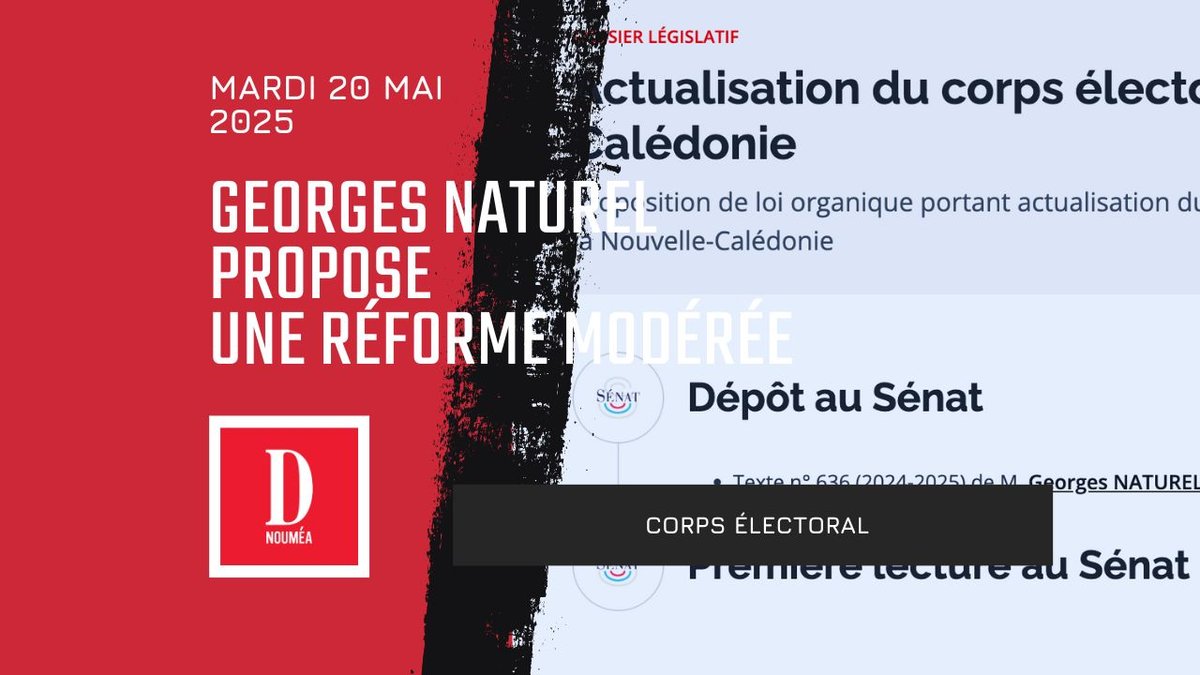 Georges Naturel propose une réforme modérée du corps électoral