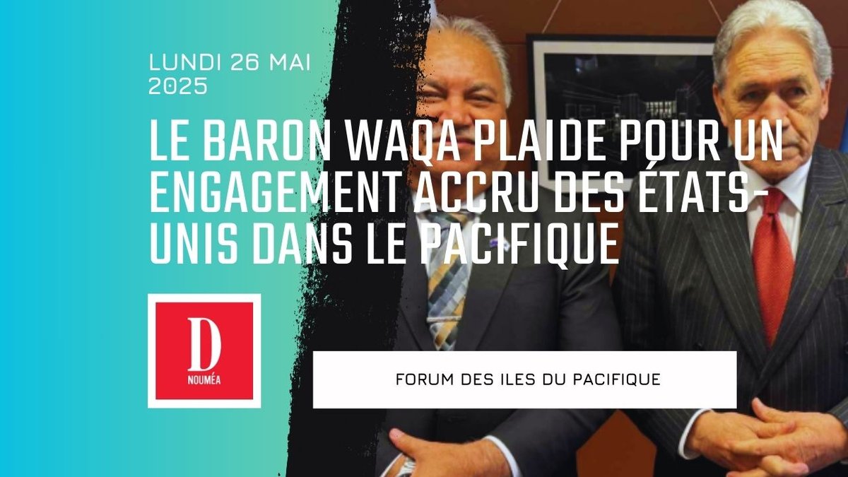Le baron Waqa plaide pour un engagement accru des États-Unis