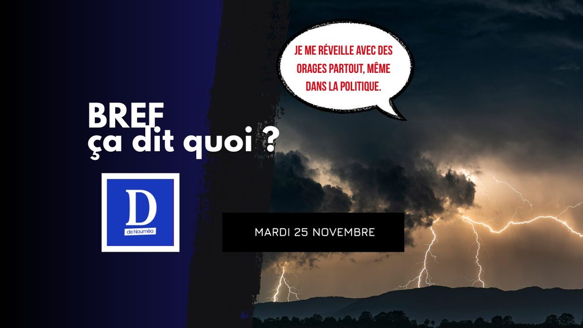 Je me réveille avec des orages partout, même dans la politique