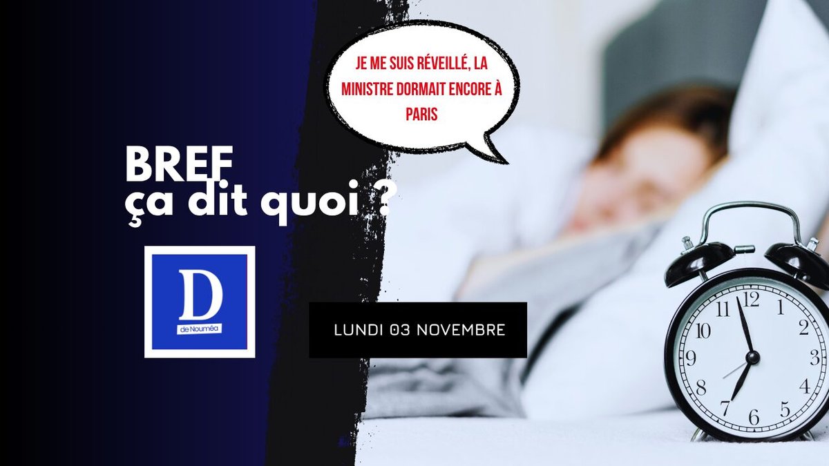 Je me suis réveillé, la ministre dormait encore à Paris