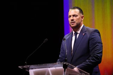 Sébastien Delogu au meeting de lancement de sa campagne pour la mairie de Marseille, le 6 décembre 2025.