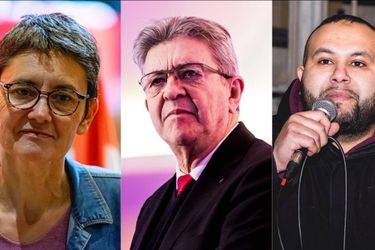 Nathalie Arthaud, Jean-Luc Mélenchon et Anasse Kazib.