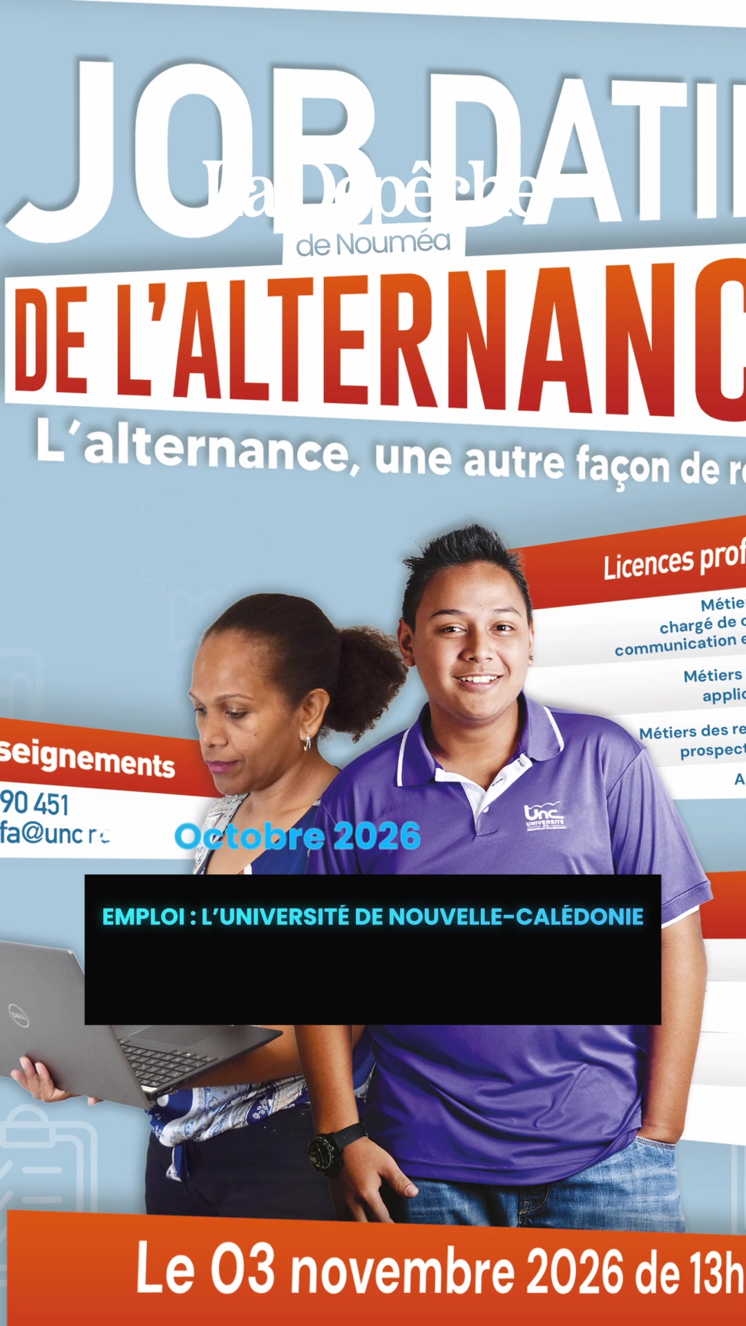Votre futur alternant pour 2027 vous attend peut-être au Job Dating de l’UNC le 3 novembre 2026 !      📎 Lien en bio